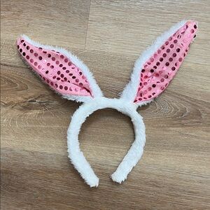 Source Unknown Pink Sequin Bunny Ears Headband